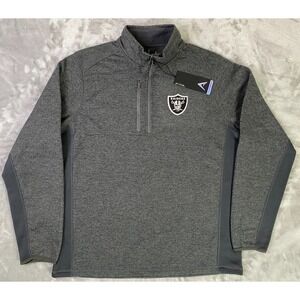 Antigua‎ Las Vegas Raiders Pullover Mens Large Grey Course Quarter Zip 104632